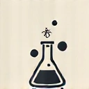 Symbol nauki - probówka i atom