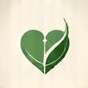Symbol zdrowia - serce z liściem