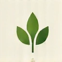Symbol natury - liść i kropla wody